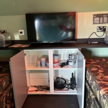 tank cupboard and tv